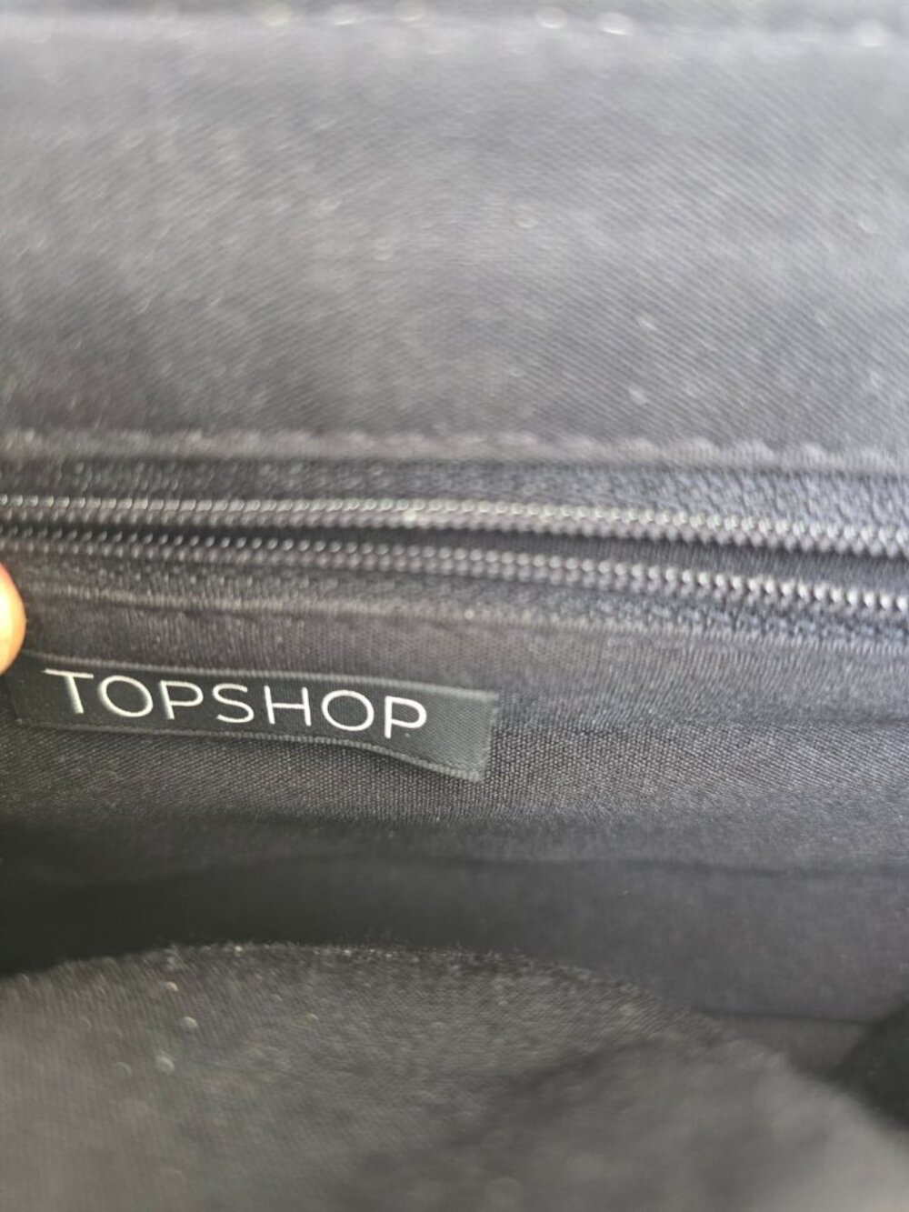 TOPSHOP Black Leather Satchel Bag – Adjustable Strap & Buckle Detail - Picture 7 of 17